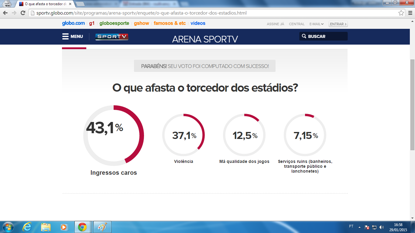 Pesquisa comprova: ingresso caro é o que mais afasta o torcedor do estádio