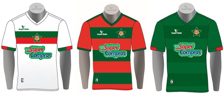 Portuguesa mostra uniformes da temporada e patrocinador master