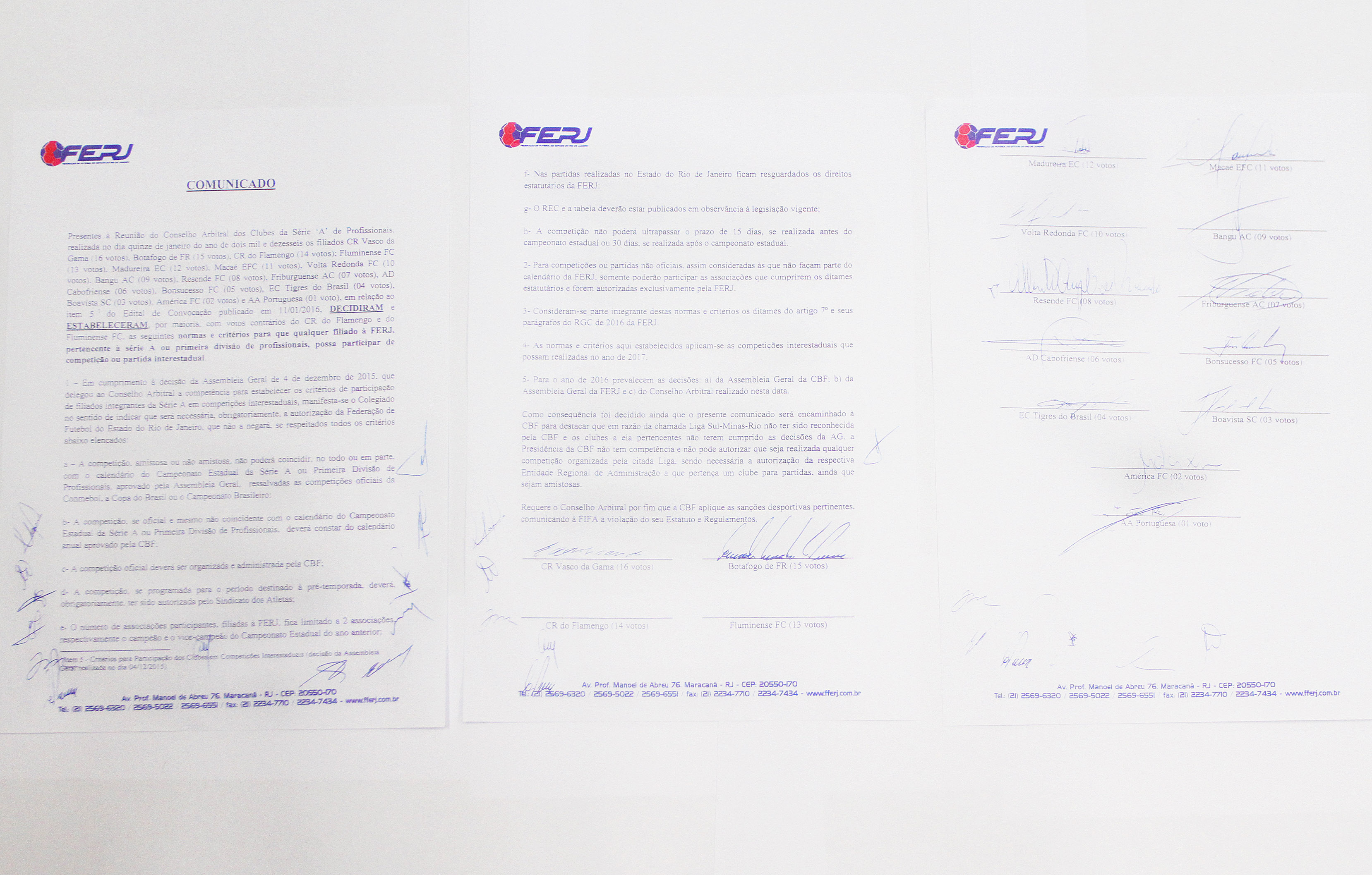 Documento encaminhado à CBF com normas para participações em partidas e competições interestaduais