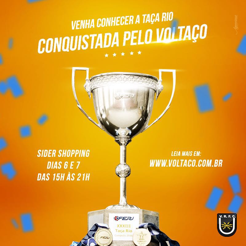 Voltaço expõe a Taça Rio no Sider Shopping