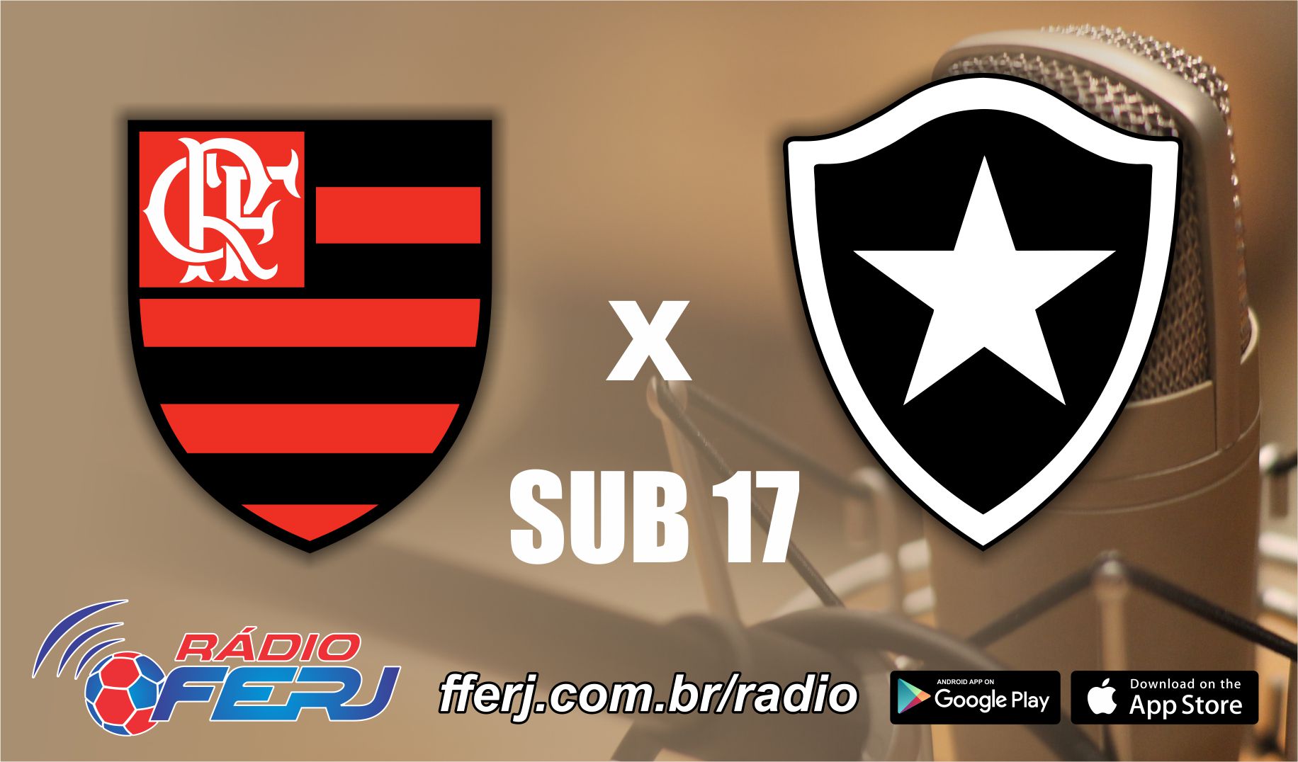 Rádio FERJ transmite decisão da Taça Guanabara Sub-17 entre Flamengo e Botafogo