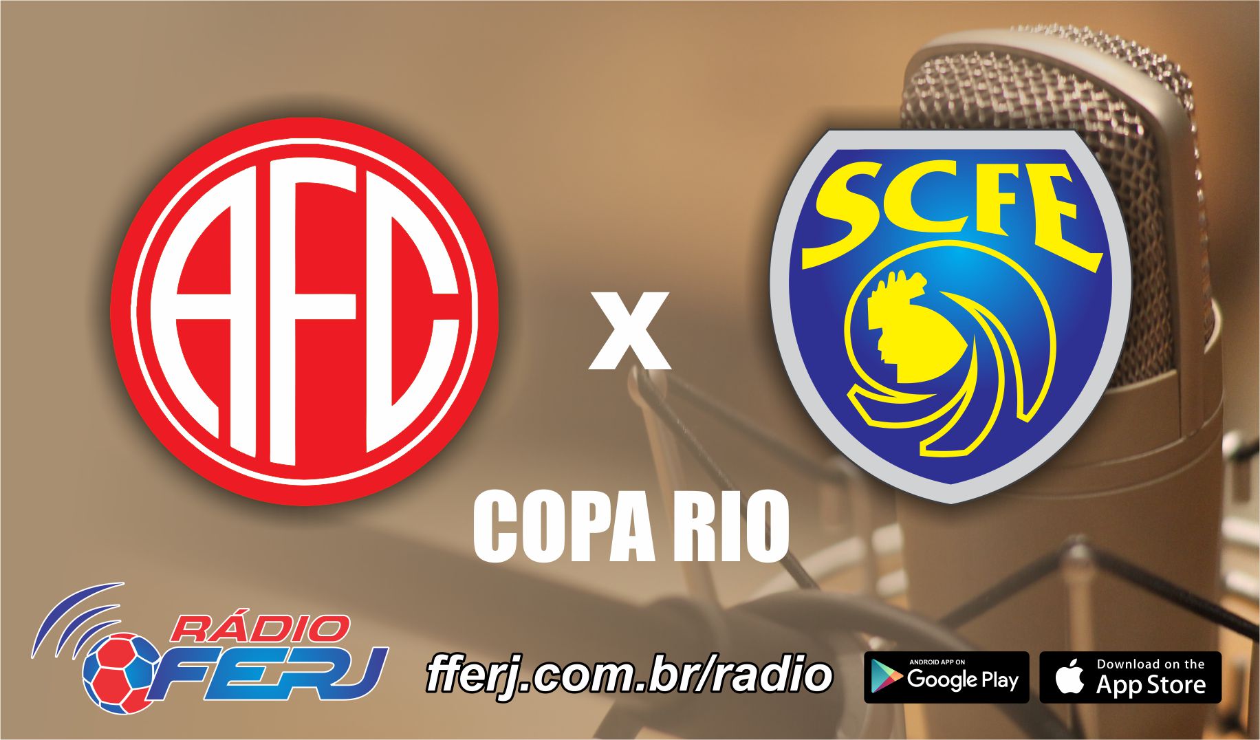 Rádio FERJ transmite America x Sampaio Corrêa, pela 2ª rodada da Copa Rio