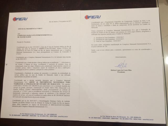 FERJ solicita o Maracanã para os jogos finais da Taça Guanabara