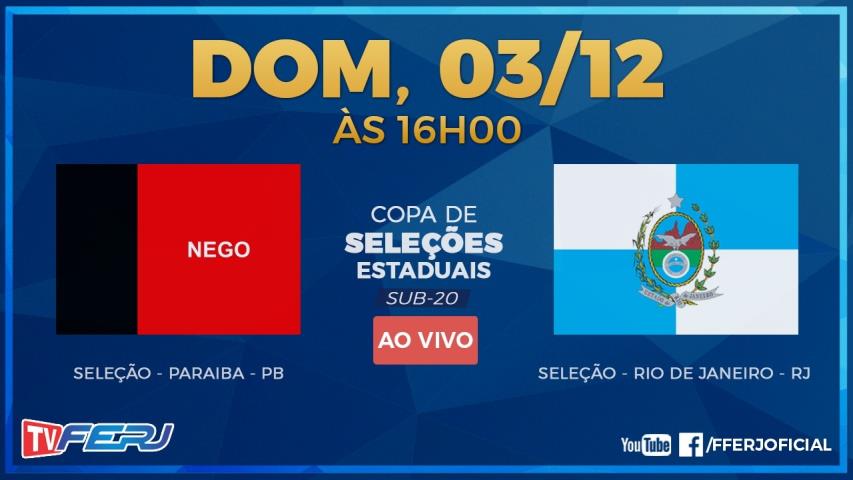 TV FERJ transmite jogo da Seleção Carioca Sub-20