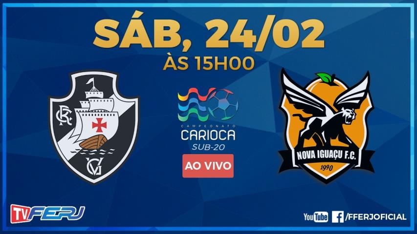 Sub-20: TV FERJ transmite Vasco x Nova Iguaçu