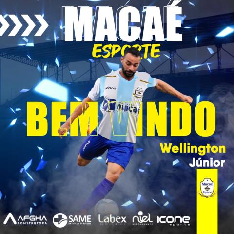 Macaé anuncia acerto com Wellington Júnior