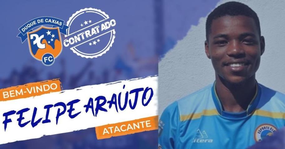 Duque de Caxias anuncia a contratação de Felipe Araújo