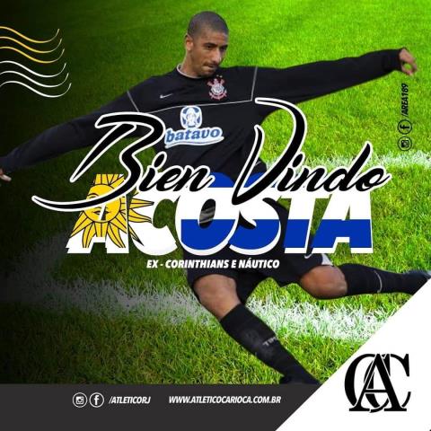 Atlético Carioca anuncia Acosta para a Série C
