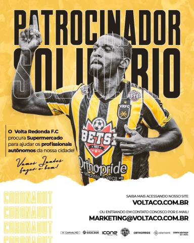 Voltaço cria patrocínio solidário para ajudar afetados pelo Coronavírus