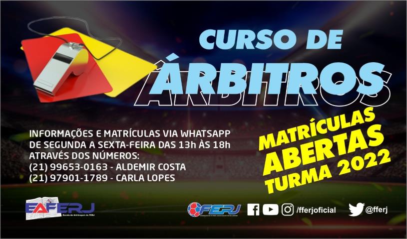 Curso de Árbitros: Últimas vagas - Turma 2022