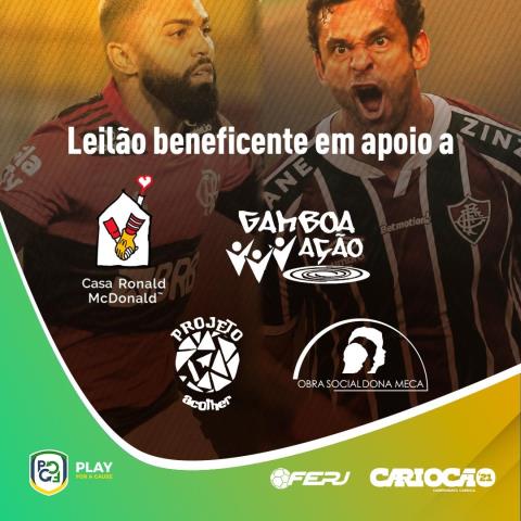 Final do Campeonato Carioca terá leilão social com bolas do jogo e camisas de Flamengo e Fluminense