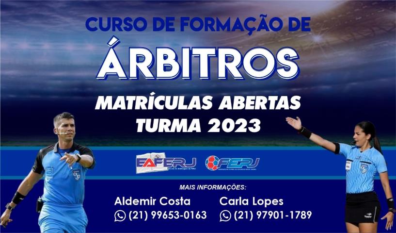 Curso de Formação de Árbitros - Turmas 2023 - últimas vagas