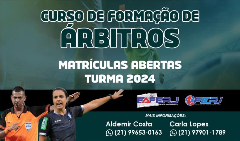CURSO DE ÁRBITROS - 2024 - MATRÍCULAS ABERTAS