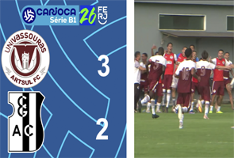 CARIOCA SÉRIE B1- TAÇA CORCOVADO - 2ª RODADA - UNIVASSOURAS ARTSUL 3X2 CAMPO GRANDE