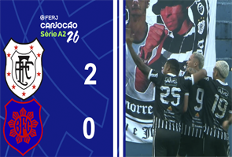 CARIOCA SÉRIE A2 - TAÇA SANTOS DUMOUNT - 5ª RODADA - AMERICANO 2X0 BONSUCESSO