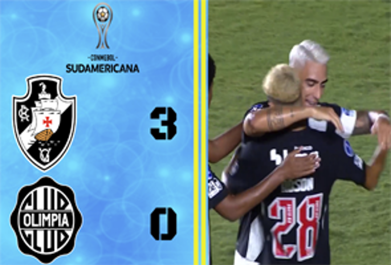 COPA SULAMERICANA 2026 - FASE DE GRUPO - 3ª RODADA - VASCO 3X0 OLIMPIA