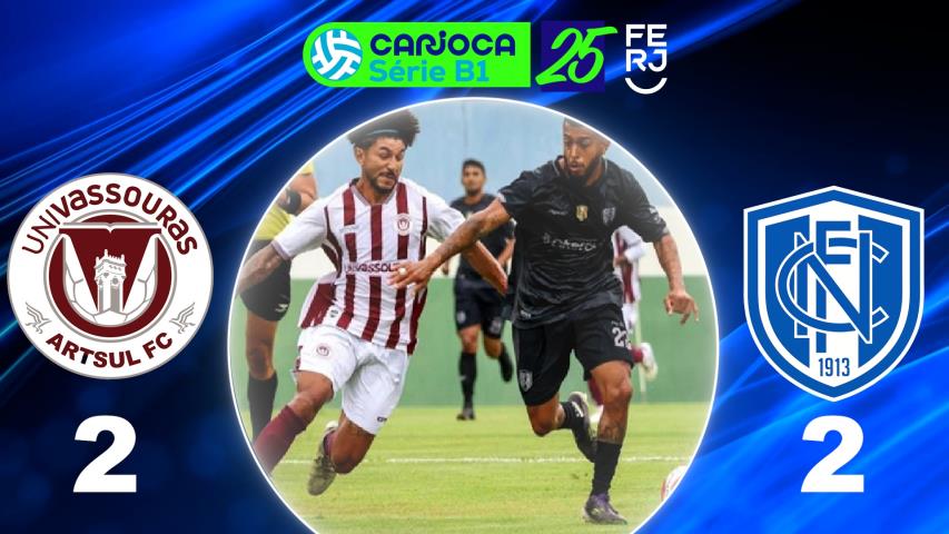 Carioca Série B1 PROF. (2025) - Taça Corcovado - 6ª Rodada - Univassouras Artsul 2x2 Niteroiense