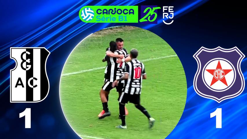 Carioca Série B1 PROF. (2025) - Taça Corcovado - 6ª Rodada - Campo Grande 1x1 Friburguense