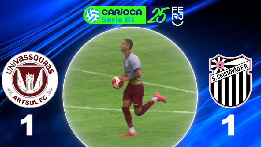 Carioca Série B1 PROF. (2025) - Taça Corcovado - 11ª Rodada - Univassouras Artsul 1x1 São Cristovão