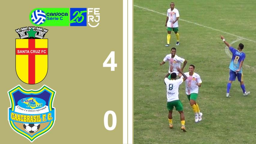 Carioca Série C Profissional (2025) - Taça Waldir Amaral - 2ª Rodada - Santa Cruz 4x0 Caacbrasil