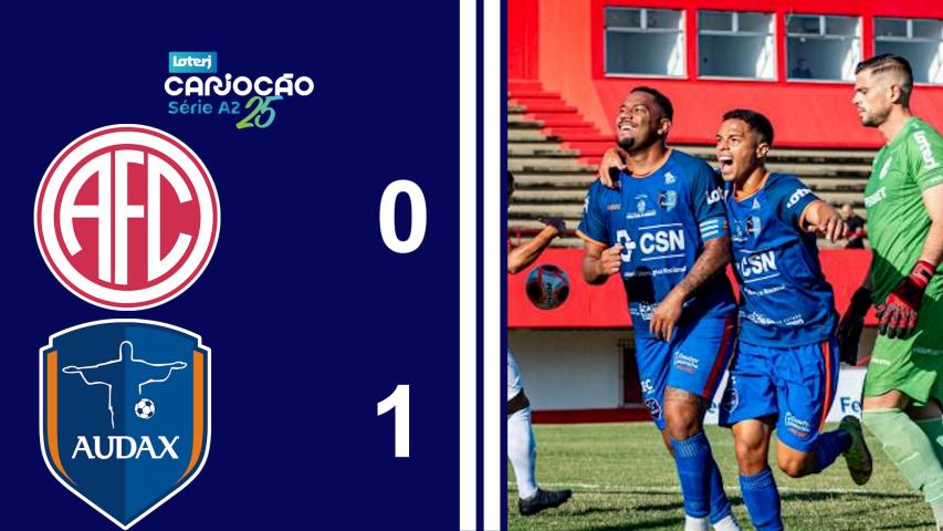 Cariocão Loterj Série A2 (2025) - Taça Santos Dumont - 8ª Rodada - America 0x1 Audax