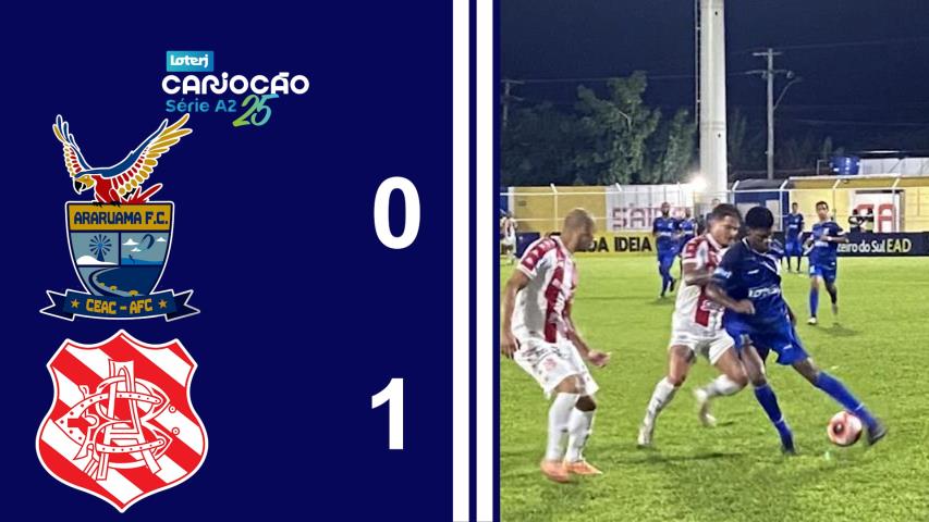 Cariocão Loterj Série A2 (2025) - Taça Santos Dumont - 6ª Rodada - Araruama 0x1 Bangu