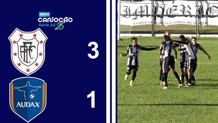 Cariocão Loterj Série A2 (2025) - Taça Santos Dumont - 10ª Rodada - Americano 3x1 Audax