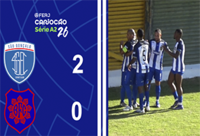 CARIOCA SÉRIE A2 - TAÇA SANTOS DUMOUNT - 9ª RODADA - SÃO GONÇALO 2X0 BONSUCESSO