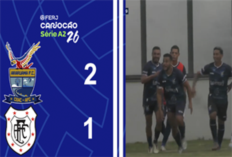 CARIOCA SÉRIE A2 - TAÇA SANTOS DUMOUNT - 4ª RODADA - ARARUAMA 2X1 AMERICANO