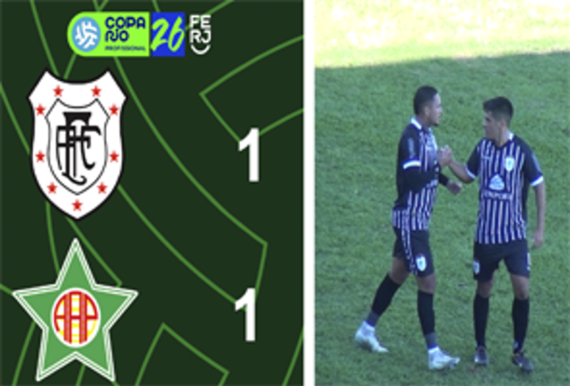 COPA RIO PROFISSIONAL - 2ª FASE - JOGO DE IDA - AMERICANO 1X1 PORTUGUESA
