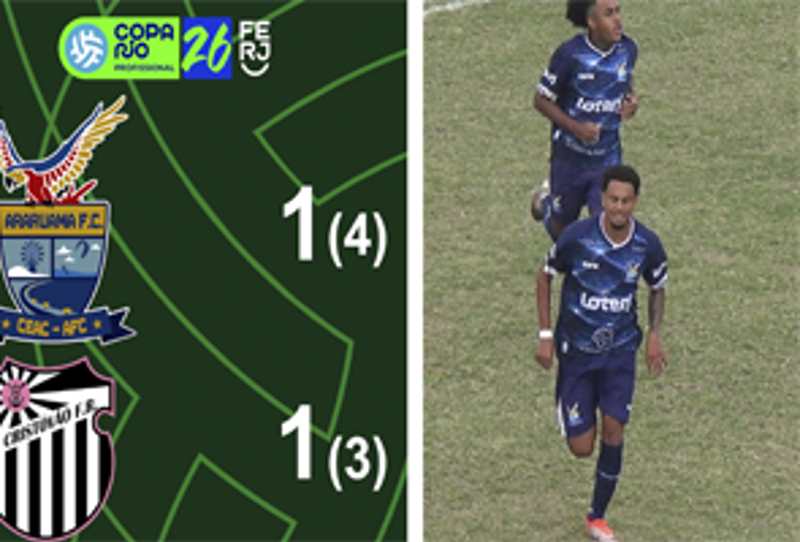 COPA RIO PROFISSIONAL - 1ª FASE - JOGO DE VOLTA - ARARUAMA 1(4) X (3)1 SÃO CRISTOVÃO