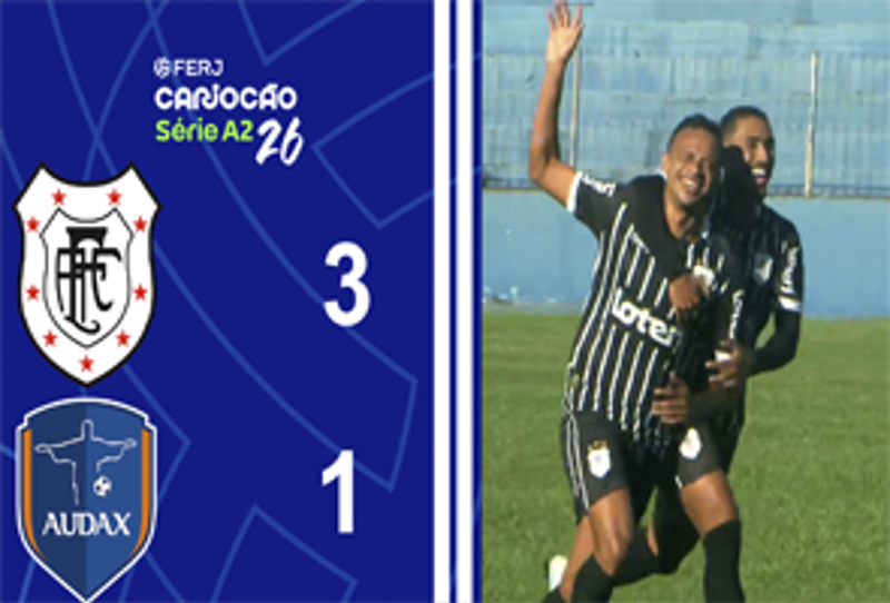 CARIOCA SÉRIE A2 - TAÇA SANTOS DUMOUNT - 7ª RODADA - AMERICANO 3X1 AUDAX