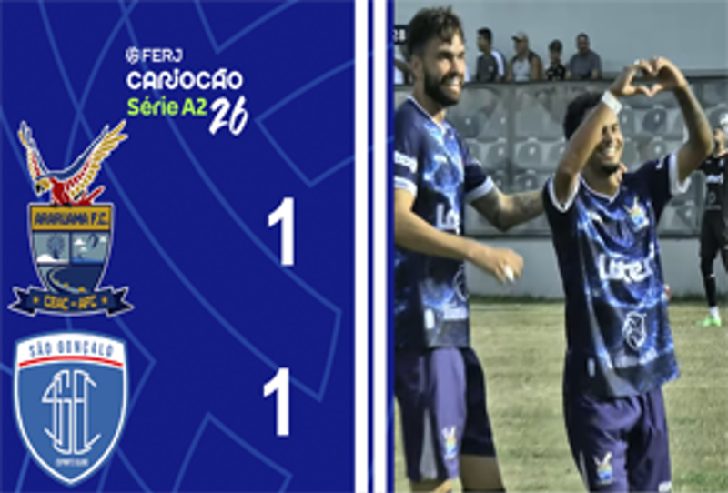 CARIOCA SÉRIE A2 - TAÇA SANTOS DUMOUNT - 8ª RODADA - ARARUAMA 1X1 SÃO GONÇALO