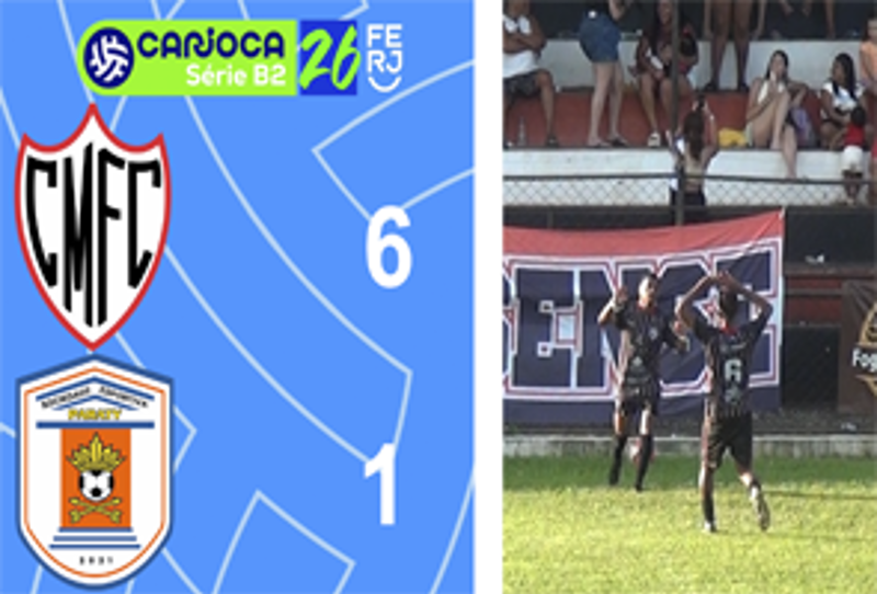 CARIOCA SÉRIE B2- TAÇA MARACANÃ - 8ª RODADA - CARDOSO MOREIRA 6X1 PARATY