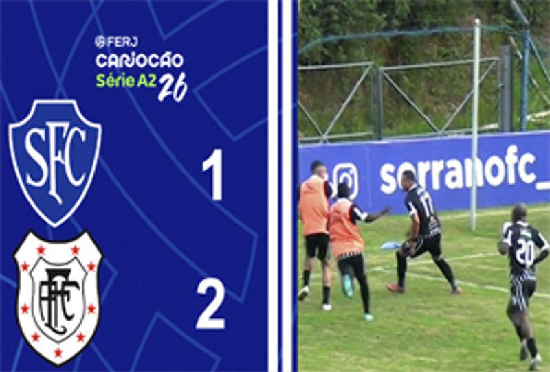 CARIOCA SÉRIE A2 - TAÇA SANTOS DUMOUNT - 6ª RODADA - SERRANO 1X2 AMERICANO