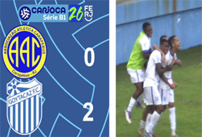 CARIOCA SÉRIE B1- TAÇA CORCOVADO - 8ª RODADA - CARAPEBUS 0X2 GOYTACAZ