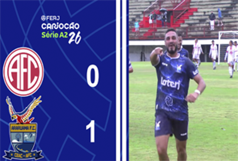 CARIOCA SÉRIE A2 - TAÇA SANTOS DUMOUNT - 9ª RODADA - AMERICA 0X1 ARARUAMA