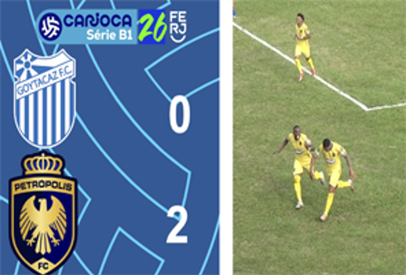CARIOCA SÉRIE B1- TAÇA CORCOVADO - 3ª RODADA - GOYTACAZ 0X2 PETRÓPOLIS