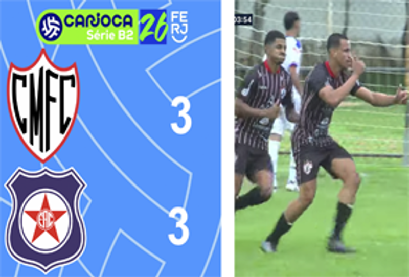 CARIOCA SÉRIE B2- TAÇA MARACANÃ - 10ª RODADA - CARDOSO MOREIRA 3X3 FRIBURGUENSE