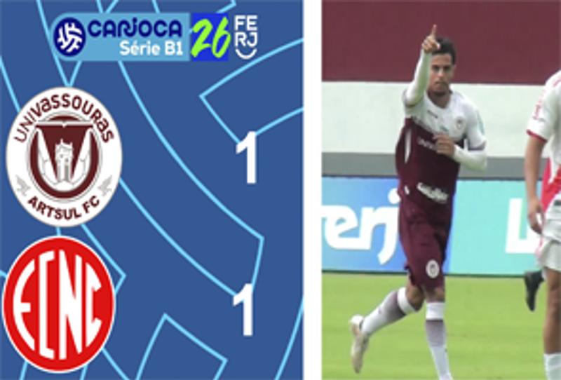 CARIOCA SÉRIE B1- TAÇA CORCOVADO - 7ª RODADA - UNIVASSOURAS ARTSUL 1X1 NOVA CIDADE