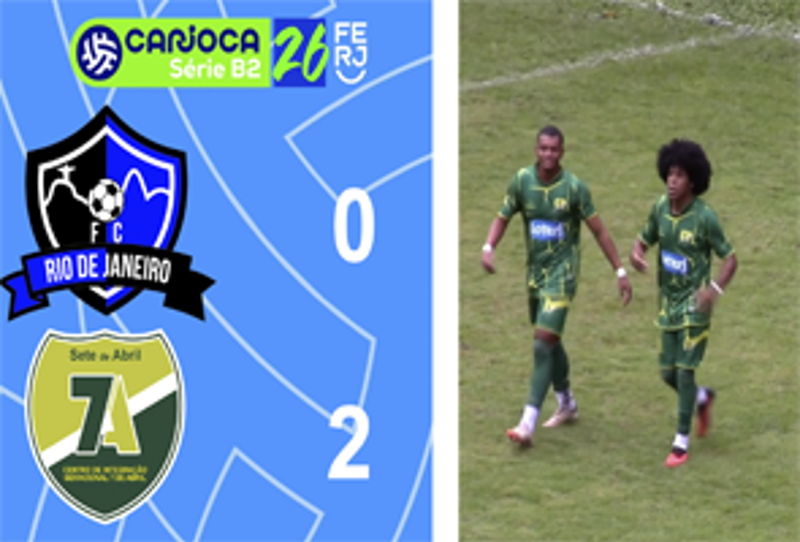 CARIOCA SÉRIE B2- TAÇA MARACANÃ - 10ª RODADA - RIO DE JANEIRO 0X2 7 DE ABRIL