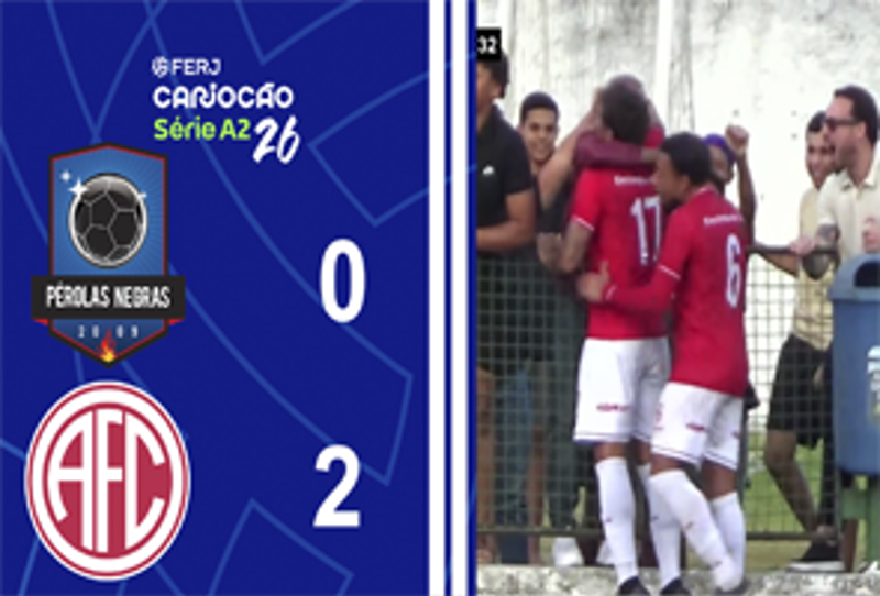 CARIOCA SÉRIE A2 - TAÇA SANTOS DUMOUNT - 3ª RODADA - PEROLAS NEGRAS 0X2 AMERICA