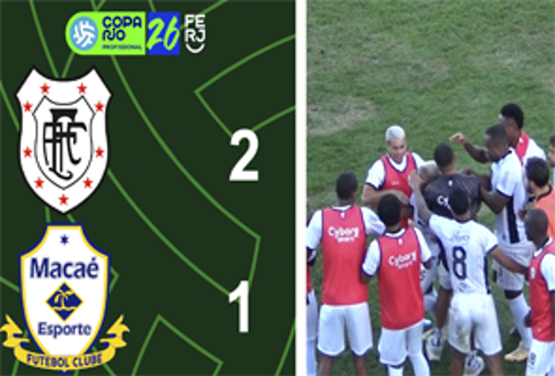 COPA RIO PROFISSIONAL - 1ª FASE - JOGO DE VOLTA - AMERICANO 2X1 MACAÉ