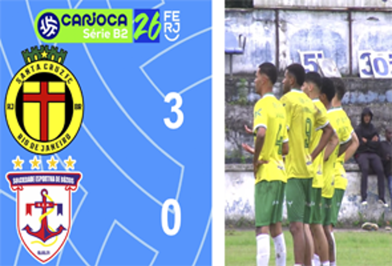 CARIOCA SÉRIE B2- TAÇA MARACANÃ - 3ª RODADA - SANTA CRUZ 3X0 BÚZIOS