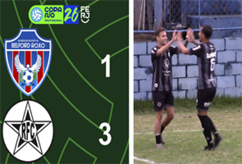COPA RIO PROFISSIONAL - 1ª FASE - JOGO DE IDA - BELFORD ROXO 1X3 RESENDE