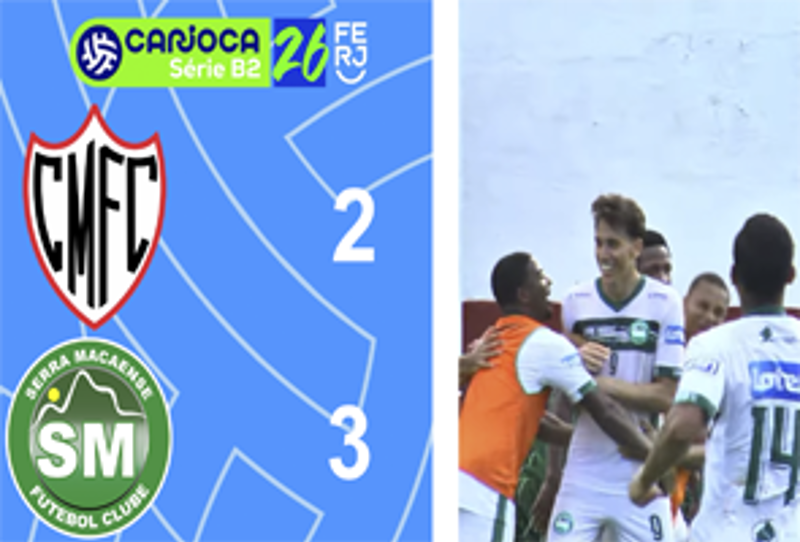 CARIOCA SÉRIE B2- TAÇA MARACANÃ - 6ª RODADA - CARDOSO MOREIRA 2X3 SERRA MACAENSE