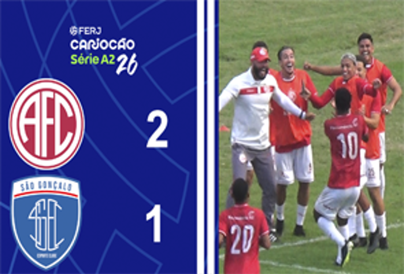 CARIOCA SÉRIE A2 - TAÇA SANTOS DUMOUNT - 6ª RODADA - AMERICA 2X1 SÃO GONÇALO