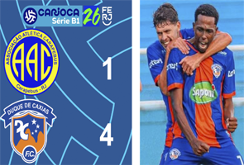 CARIOCA SÉRIE B1- TAÇA CORCOVADO - 2ª RODADA - CARAPEBUS 1X4 DUQUE DE CAXIAS
